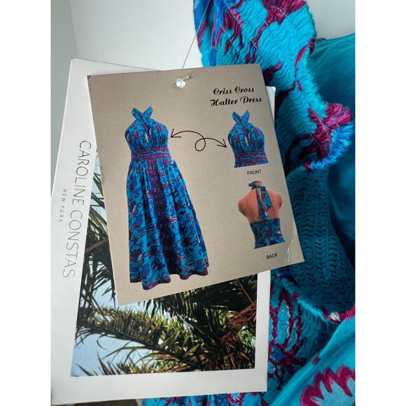 Caroline Constas Halter Midi Dress Size XL - Picture 9 of 10